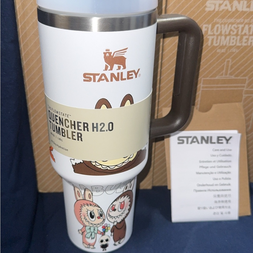 Stanley Quencher H2.0 Tumbler with Cute Labubu Monster’s Inc Design 40oz